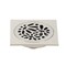 Kingston Brass BSF6360PN Watercourse Floral 4" Square Grid Shower Drain, Polished Nkl BSF6360PN - alternate 1
